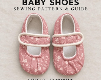 Baby Mary Jane Shoes Sewing Pattern | Pleated Infant Booties (0-12 Months)