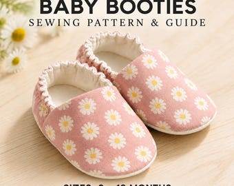 Nähschnittmuster für Babyschuhe, Neugeborenen-Hausschuhe (PDF-Sofortdownload)