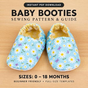 Baby Slippers Sewing Pattern | DIY Reversible Shoes (PDF)