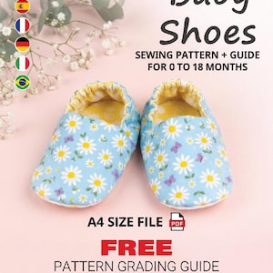 Baby Slippers Sewing Pattern | DIY Reversible Shoes (PDF)