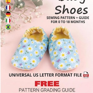 Baby Slippers Sewing Pattern | DIY Reversible Shoes (PDF)