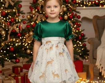 Patrón de costura para vestido de fiesta de niña (PDF) / 3T, 22" de pecho