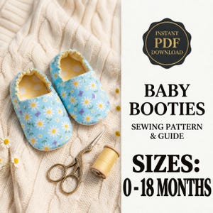 Patrón de costura para zapatillas de bebé / Zapatos reversibles DIY (PDF)