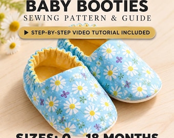 Baby Slippers Sewing Pattern | DIY Reversible Shoes (PDF)