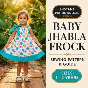 Baby Girl Dress Sewing Pattern | Toddler Frock PDF | Beginner Friendly Summer Sundress | Bow Tie Dress Tutorial | Instant Download