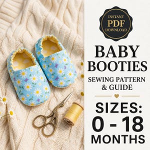 Baby Slippers Sewing Pattern | DIY Reversible Shoes (PDF)