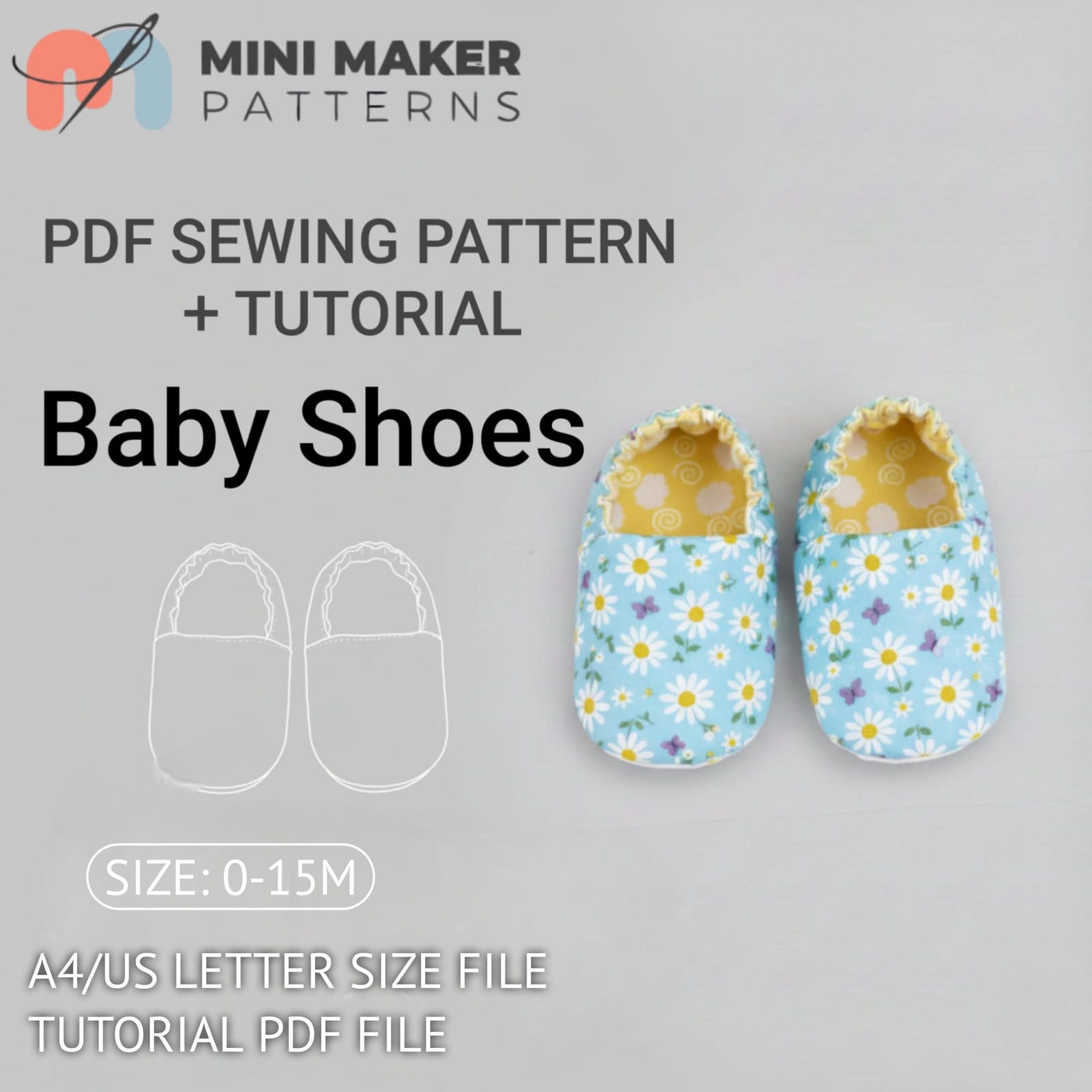 Slipper Pattern Baby Slippers Sewing Pattern | DIY Reversible Shoes (PDF) - Etsy