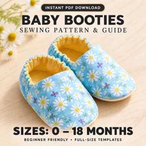 Baby Slippers Sewing Pattern | DIY Reversible Shoes (PDF)