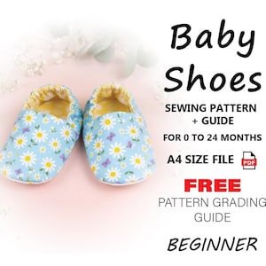 Baby Slippers Sewing Pattern | DIY Reversible Shoes (PDF)