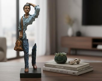 Abstract Standing Man Sculpture | Resin Figurine Tabletop Decor | Collectible Statue Home Decor D15