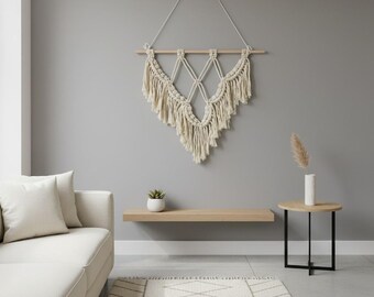 Boho Macrame Wall Hanging | Handmade Bohemian Home Decor D24