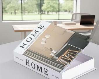 Stylish Faux Book Organizer | Hidden Storage Solution for Modern Living Spaces D36
