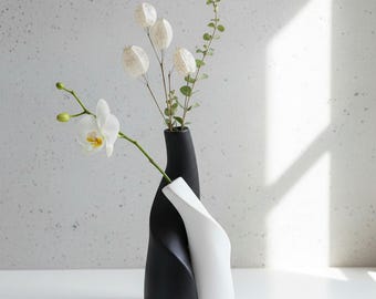 Modern Minimalist Irregular Double Flower Pots | Nordic Home Décor Ornament Vases D7