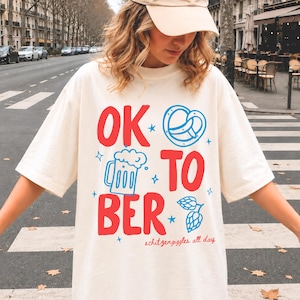 Trendy Bavarian Beer Festival Comfort Colors® Shirt: Funny Pretzel Beer Tee, German Festival Outfit, Fall Party Tshirt