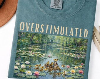 Overstimulated Mama Duck Shirt: Farm Animal Graphic Comfort Colors®  Tee, Cottagecore Mother's Day Shirt, Art Lover Mama T-shirt