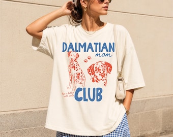 Dalmatiner Mom Club-tröja: Prickig hundälskare i komfortfärger, present till ny hundmamma