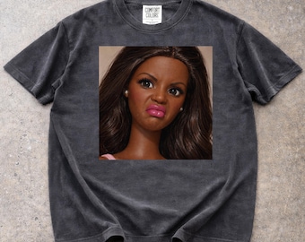 Sarcastic Black Doll Face Meme Shirt: 90s Funny Doll Meme Graphic Comfort Colors T-Shirt