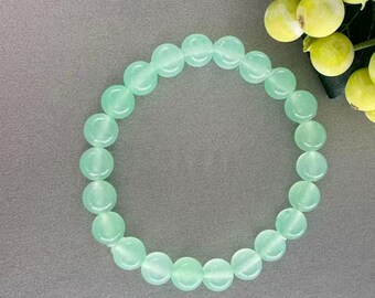 Handmade Green Crystal Bracelet with Ancient Knotting Art – Adjustable Natural Stone Jewelry, Reiki Healing Energy, Luck and Growth Bracelet