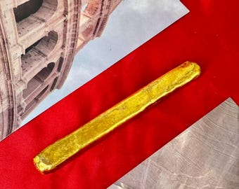 Hand-Cast South African Gold-Infused 100g Bar – Jewelry-Making Metal Ingot, 1% Gold Alloy, Artisan-Crafted, Fashion Jewelry Material