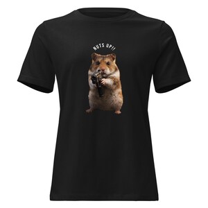 Rolig hamster-t-shirt – Nuts Up Graphic Tee, sarkastisk djurtröja