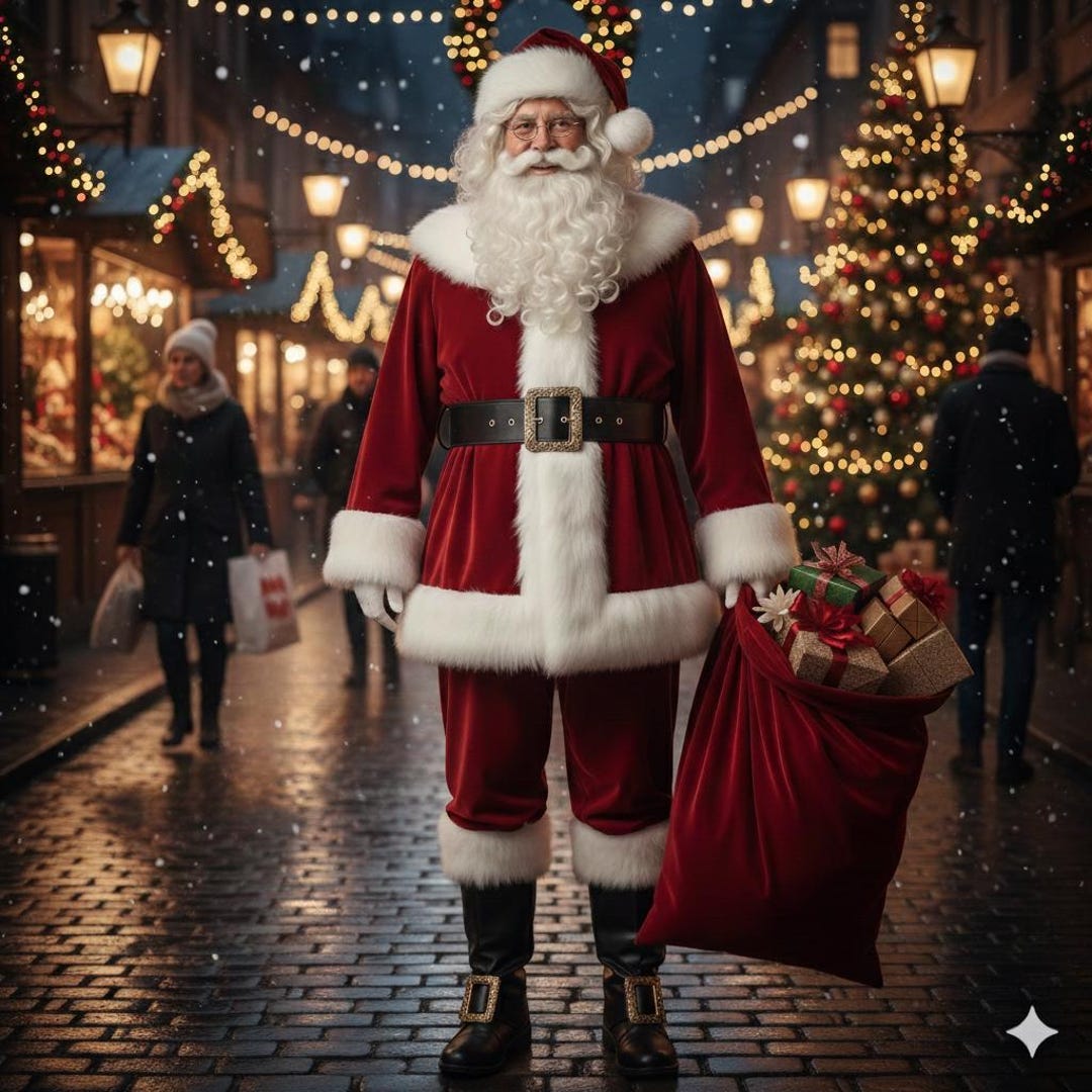 Luxury Red Velvet Santa Suit Classic Christmas Costume Etsy luxury-red-velvet-santa-suit-classic-christmas-costume-etsy