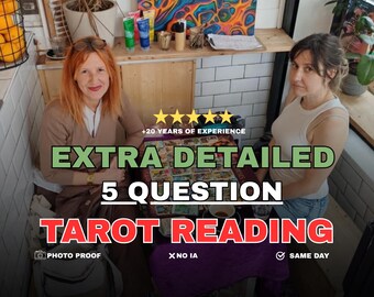 5 Question Tarot Reading Same Hour, Psychic Love & Career Reading, Detailed Spiritual Advice, Future Prediction, Accurate Insight