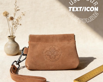 Bolsa de mala de cuero hecha a mano y personalizada, bolsa de almacenamiento espiritual de piel de vaca genuina