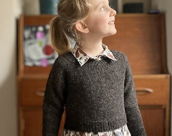 Patrón de tejido PDF Sister Sweater - Tallas para niños de 6 meses a 10 años