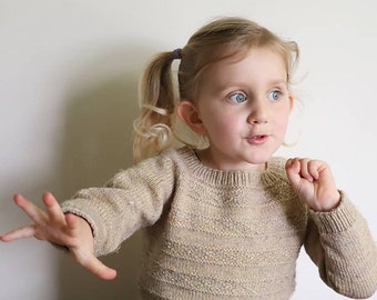 Patrón de tejido en PDF Making Tracks Sweater - Tallas 3 meses a 12 años