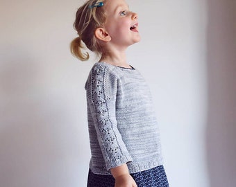 Snowdrops Sweater PDF Knitting Pattern - Sizes 2 - 10 Years