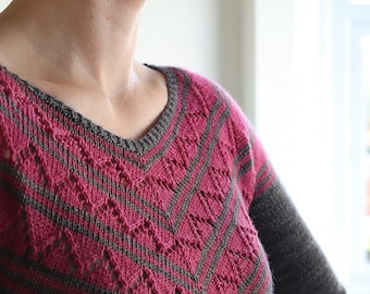 Viewpoint Sweater PDF Knitting Pattern - Sizes 32 (34, 37, 40) (43, 46, 50) inches