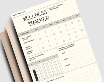 Digitale planner Wellness Tracker | Zelfzorgdagboek, iPad GoodNotes-planner
