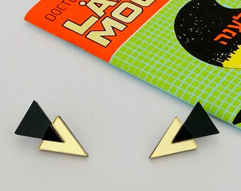 Elegant Triangular Earrings |  Handmade Geometric Jewelry Designed  by Plexi Shock