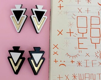 Geometric Statement Triangles |  Acrylic Jewelry by Plexi Shock