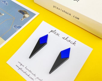 Eccentric Acrylic Rhombus Earrings by Plexi Shock