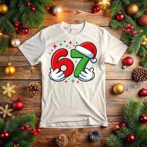 Sex sju 67 PNG SVG-klippfil, rolig viral meme 67 Svg för Cricut Silhouette, Gen Alpha trendig utskrivbar Png för skjortor, muggar, hantverk