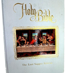 SANTA BIBLIA Edición La Última Cena Versión King James Letra Roja Grande 11.5&quot;x9&quot;