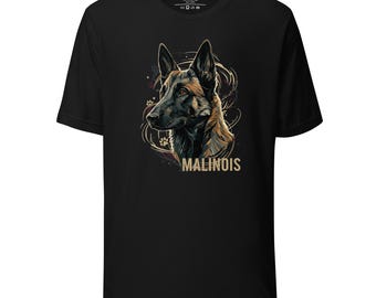 Belgian Malinois T-Shirt – Working Dog Art Tee for Dog Lovers, US Shipping