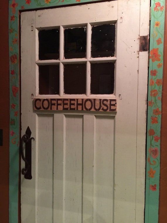 On Sale Wooden Coffeehouse Sign Palette Board Rustic Kitchen Etsy