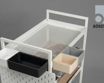 Caixas organizadoras suspensas | Ganchos para IKEA NISSAFORS – Organizador – 2 tamanhos | 3 ganchos