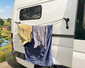 Stendibiancheria magnetico per auto e camper – 80 cm, plastica ASA, resistente alle intemperie e ai raggi UV
