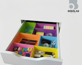 Organizador de gavetas IKEA ALEX com 8 caixas | Sistema de armazenamento para materiais de escritório e artesanato