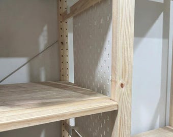 Suporte de montagem para a estante Skadis da IKEA na prateleira Ivar | Adaptador para painel perfurado lateral | Acessório para otimizar o espaço da IKEA |