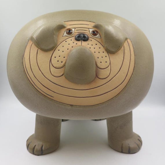 置物 Lisa Larson BULLDOG LISA LARSON, Bulldog Maxi, Gustavsberg, Signed, Stoneware - Etsy