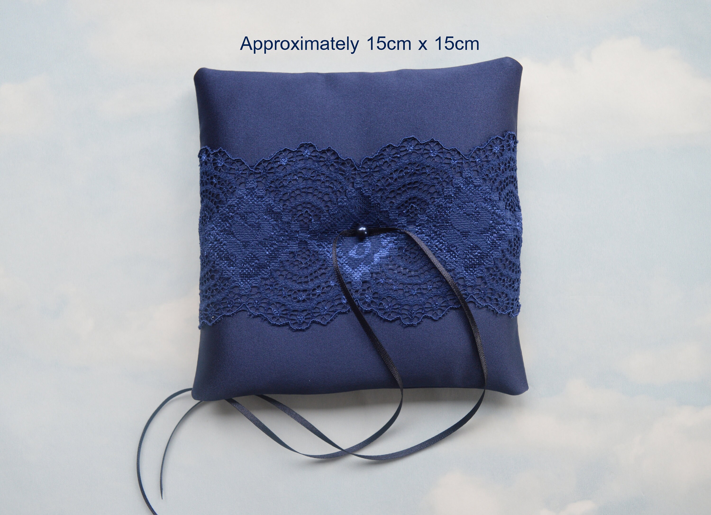 DARK BLUE wedding ring pillow NAVY wedding ring cushion Etsy
