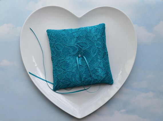 TEAL Wedding Ring Pillow Ring Cushion Etsy UK