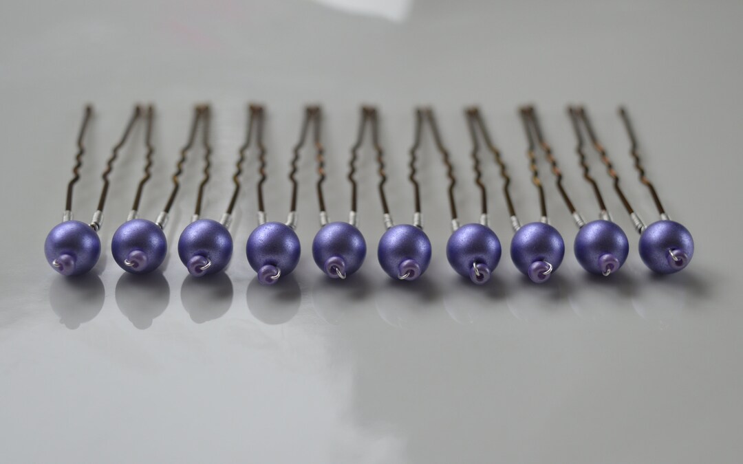 PURPLE Hair Pins LAVENDER Hair Pins Etsy