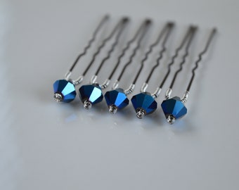 BLUE hair pins, Hair accessories