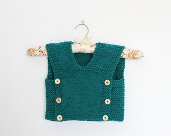 Baby Vest Knitting Pattern  in the size 12 - 18 months