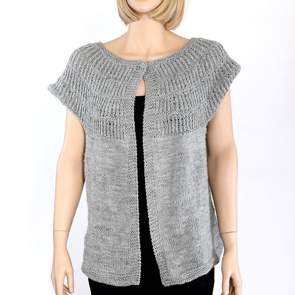 Hand Knitted Shrug Shoulder Warmer Vest Pattern Knit Sweater Knit vest pattern  Sweater Pattern Cardigan Women Knit bolero shrug pattern pdf